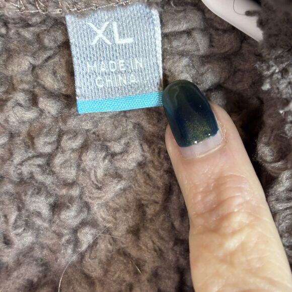 Free Country Sherpa Fleece Vest Brown Zip up Cozy outdoor Layer Women's size XL - Picture 10 of 16